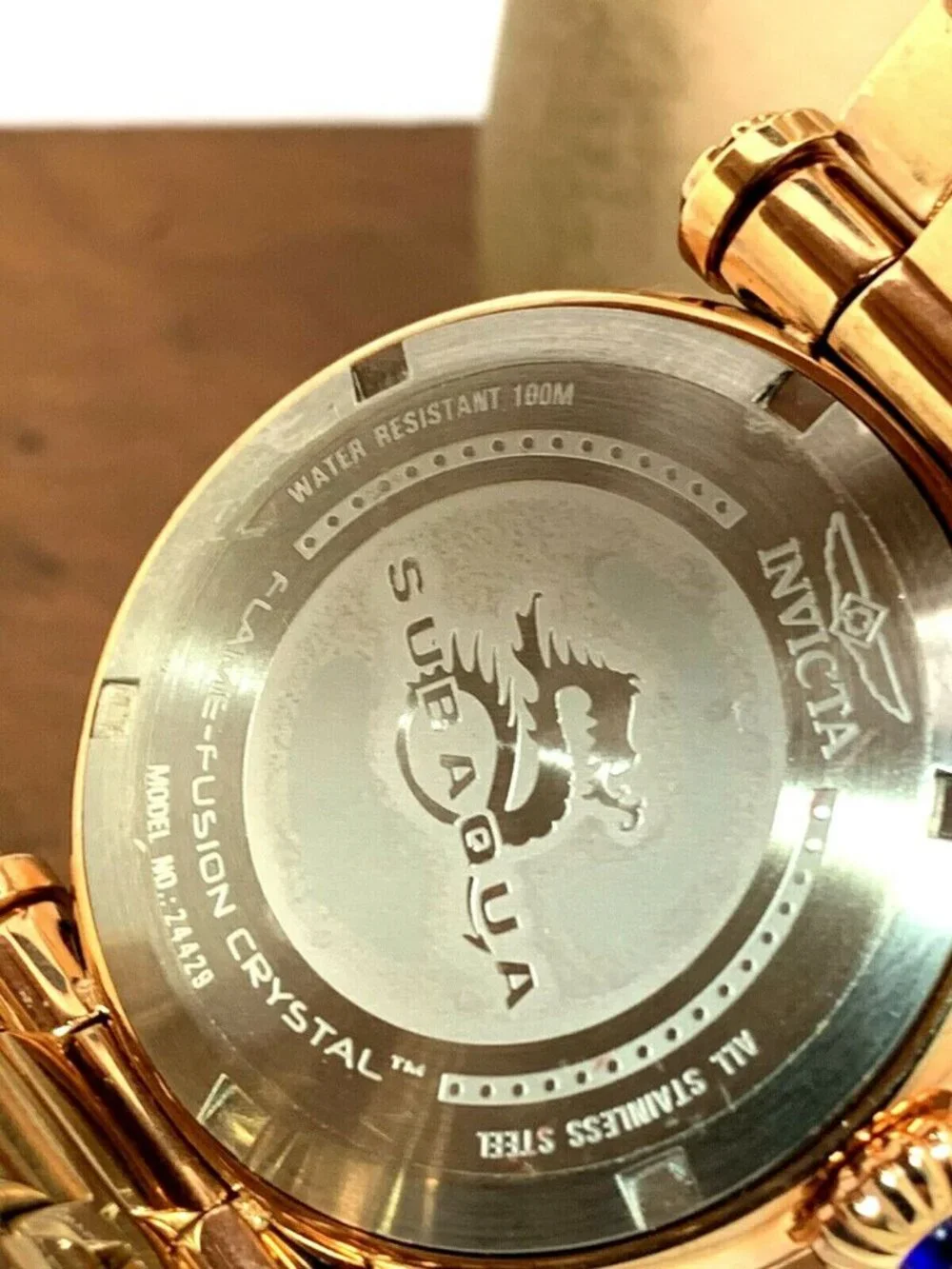 Invicta Women's Watch 24429 Subaqua Rose Gold Quartz Blue Mother of Pearl Dial